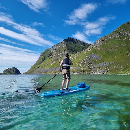 Feriehus Med Flott Havutsikt Ved Hauklandstranden Leknes Esterno foto