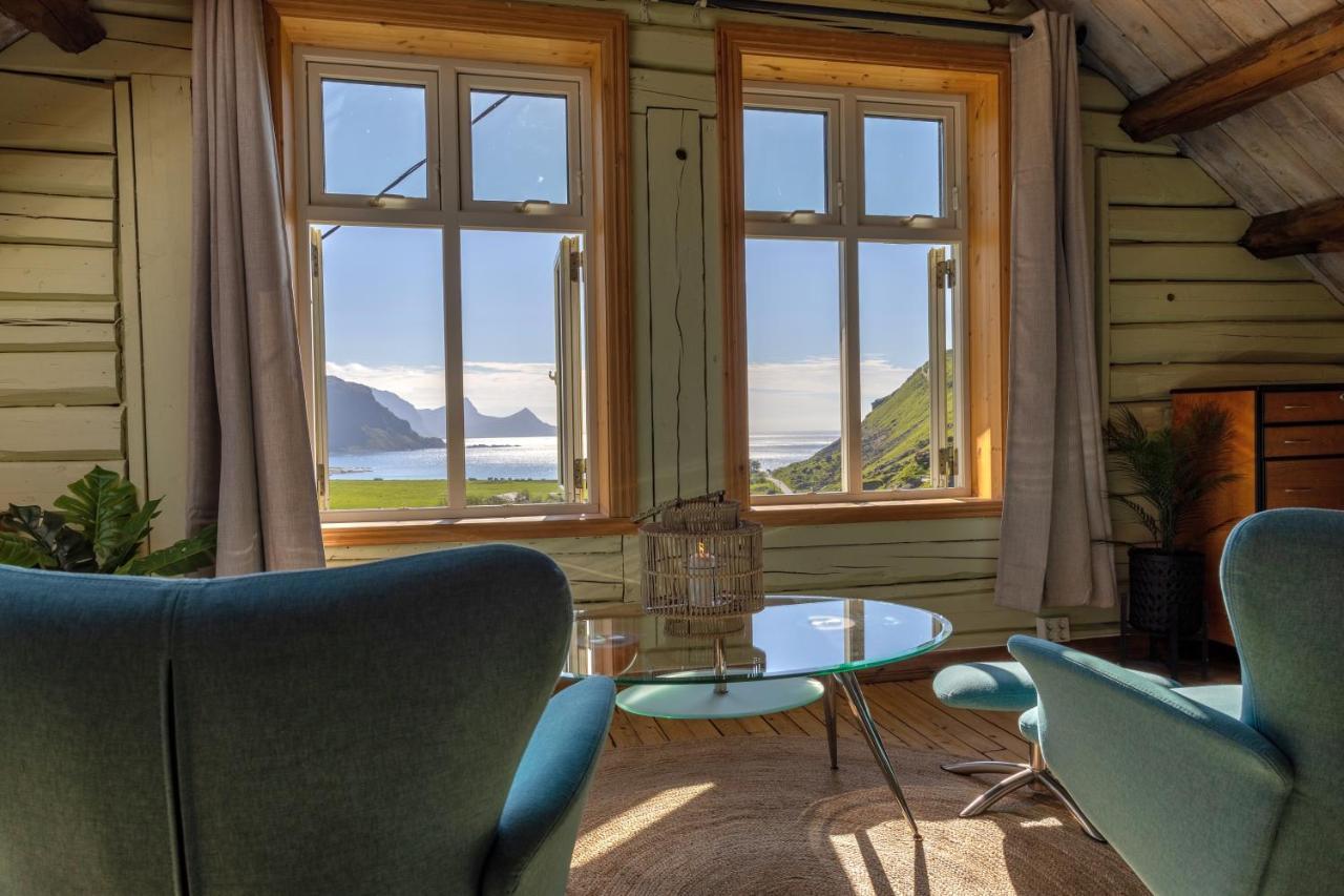 Feriehus Med Flott Havutsikt Ved Hauklandstranden Leknes Esterno foto