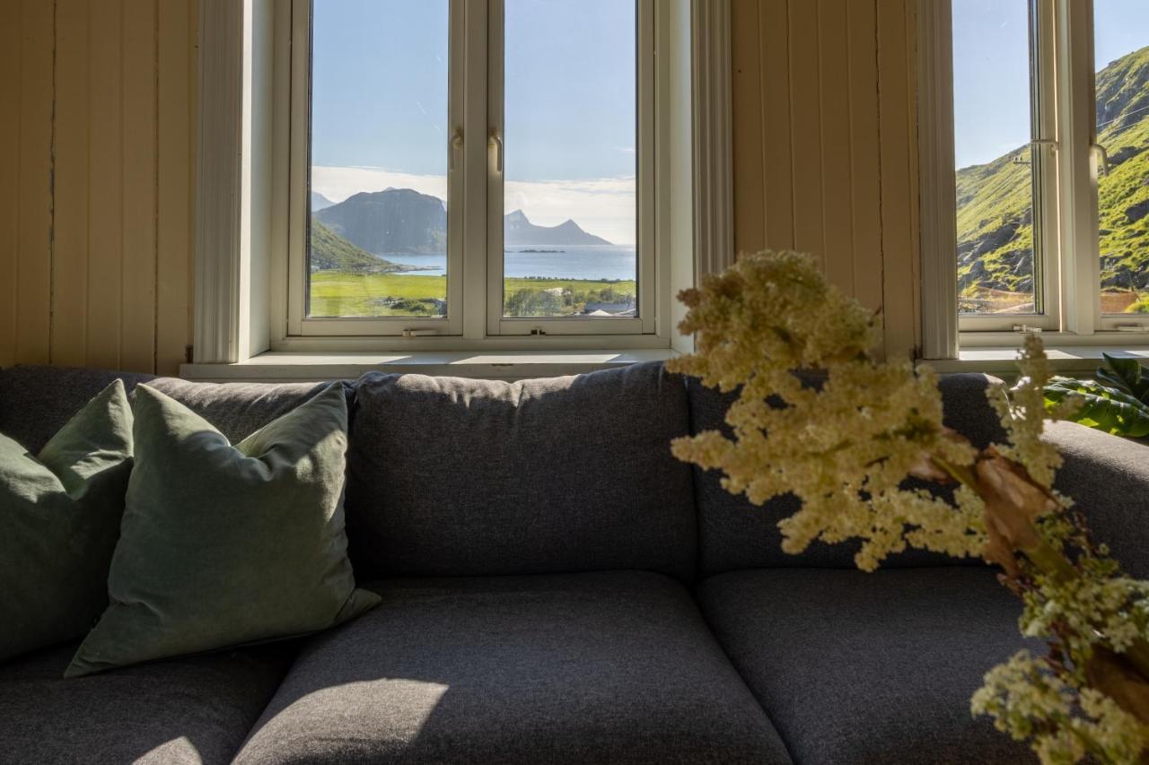 Feriehus Med Flott Havutsikt Ved Hauklandstranden Leknes Esterno foto