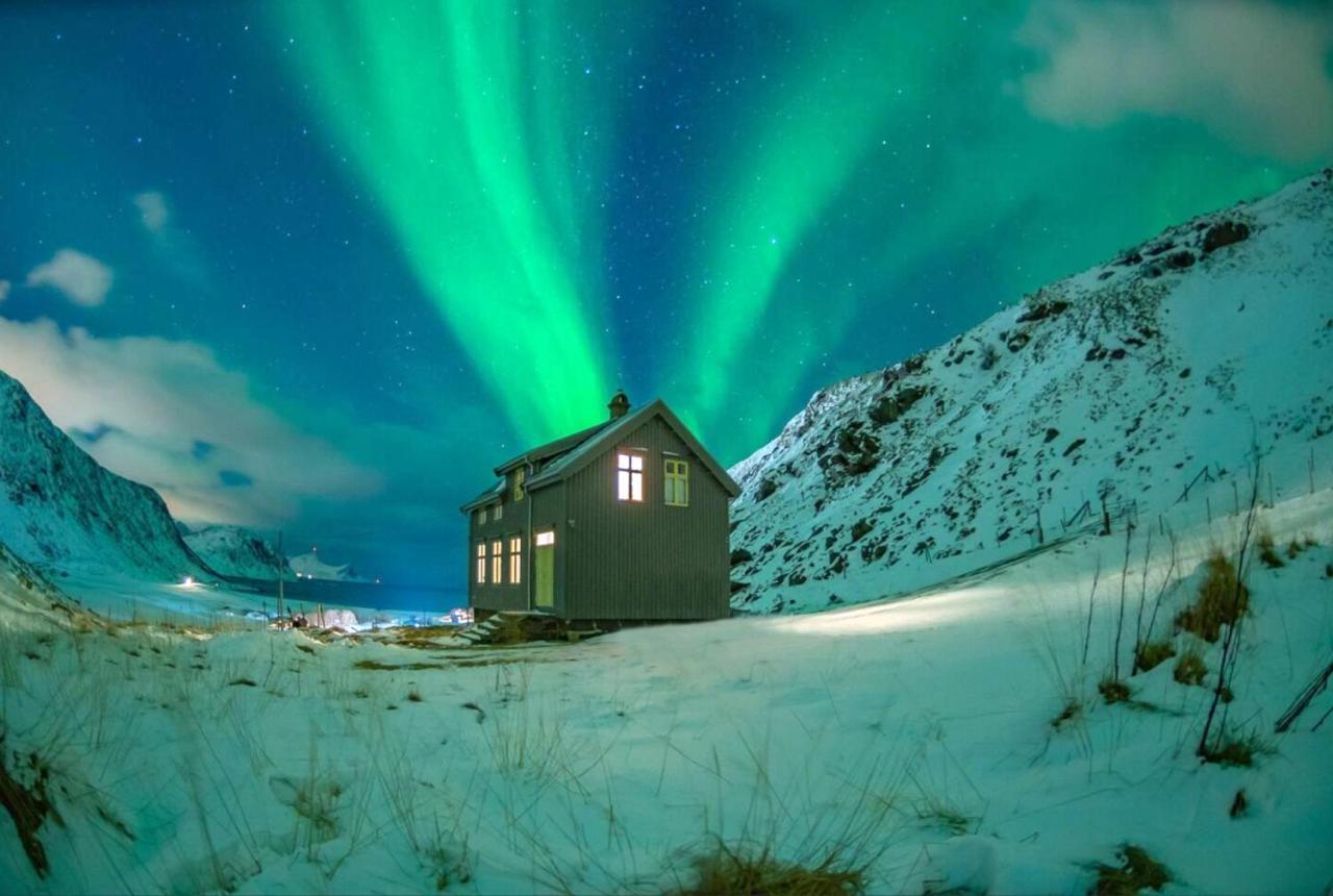 Feriehus Med Flott Havutsikt Ved Hauklandstranden Leknes Esterno foto