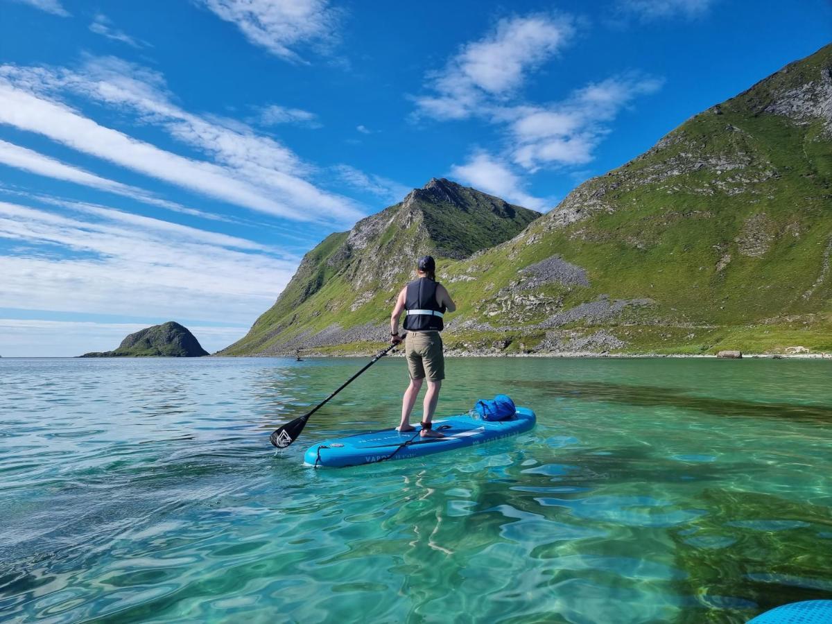 Feriehus Med Flott Havutsikt Ved Hauklandstranden Leknes Esterno foto